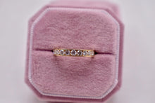 Load image into Gallery viewer, Vintage 18K Yellow Gold Channel Set 0.88cts Diamond Wedding Band
