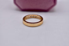 Load image into Gallery viewer, Vintage 18K Yellow Gold Channel Set 0.88cts Diamond Wedding Band
