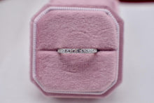 Load image into Gallery viewer, Vintage Milgrain Edge Platinum Eternity Diamond Wedding Band Size 5.5
