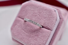 Load image into Gallery viewer, Vintage Milgrain Edge Platinum Eternity Diamond Wedding Band Size 5.5
