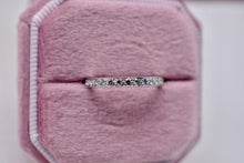 Load image into Gallery viewer, Vintage Milgrain Edge Platinum Eternity Diamond Wedding Band Size 5.5
