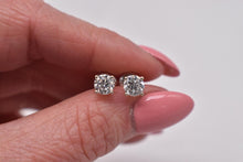 Load image into Gallery viewer, 18K White Gold Round Natural Diamond Screw Back Stud Earrings 1.28cts
