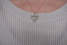 Load image into Gallery viewer, Vintage 14K Yellow Gold Diamond Heart Necklace, 1.20 ct
