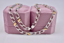 Load image into Gallery viewer, Beautiful Vintage Authentic Pre Loved TCO Sterling Silver and 18K Yellow Gold 16" Curb Link Necklace
