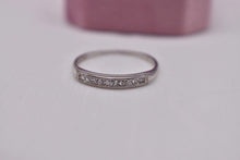 Load image into Gallery viewer, Vintage Art Deco 18K White Gold Single Cut Diamond Channel Set Band
