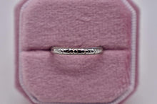 Load image into Gallery viewer, Beautiful 18K White Gold Vintage Hand Engraved Art Deco Wedding Band
