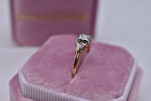 Load image into Gallery viewer, Vintage 14K Yellow Gold Edwardian Dainty Diamond Engagement Ring
