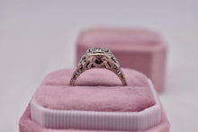 Load image into Gallery viewer, Vintage 18K White Gold Art Deco Octagon Old Mine Cut Diamond Ring
