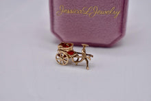 Load image into Gallery viewer, 14K Yellow Gold Animated Rickshaw Vintage Charm or Pendant
