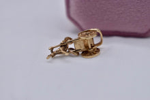 Load image into Gallery viewer, 14K Yellow Gold Animated Rickshaw Vintage Charm or Pendant

