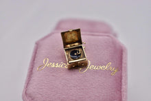 Load image into Gallery viewer, 14K Yellow Gold Animated Record Player Vintage Charm or Pendant
