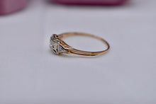 Load image into Gallery viewer, Vintage 14K Yellow Gold Edwardian Dainty Diamond Engagement Ring

