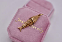 Load image into Gallery viewer, 18K Yellow Gold Moveable Articulating Fish Pendant/Charm
