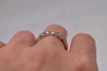 Load image into Gallery viewer, Hearts On Fire Vintage 18K White Gold Shared Prong Five Stone Diamond Band 0.75cts
