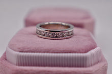 Load image into Gallery viewer, Vintage 14K White Gold Diamond Channel Set Wedding Band 1.10cts
