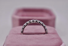 Load image into Gallery viewer, 14K White Gold Vintage 0.75cts Eleven Stone Diamond Anniversary Band
