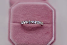 Load image into Gallery viewer, 14K White Gold Vintage 0.75cts Eleven Stone Diamond Anniversary Band
