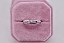 Load image into Gallery viewer, Vintage 14K White Gold Diamond Channel Set Wedding Band 0.30cts

