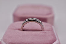 Load image into Gallery viewer, Vintage 14K White Gold Diamond Channel Set Wedding Band 1.10cts

