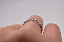 Load image into Gallery viewer, 14K White Gold Vintage 0.75cts Eleven Stone Diamond Anniversary Band

