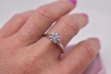 Load image into Gallery viewer, Art Deco 14K White Gold Diamond Illusion Engagement Ring 0.45cts
