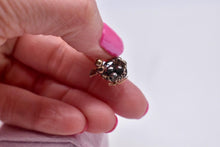 Load image into Gallery viewer, 18K Yellow Gold Vintage Handmade Wire Bird Nest Charm With Bird &amp; Eggs

