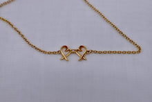 Load image into Gallery viewer, Pre Loved Authentic TCO Paloma Picasso Classic 18K Yellow Gold Double Loving Heart Diamond Dainty Bracelet
