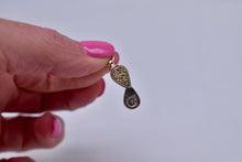 Load image into Gallery viewer, Vintage 14k Gold &amp; Zircon Animated Jewelers Loupe Charm
