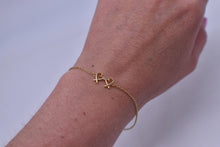Load image into Gallery viewer, Pre Loved Authentic TCO Paloma Picasso Classic 18K Yellow Gold Double Loving Heart Diamond Dainty Bracelet
