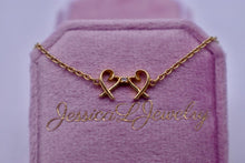 Load image into Gallery viewer, Pre Loved Authentic TCO Paloma Picasso Classic 18K Yellow Gold Double Loving Heart Diamond Dainty Bracelet
