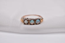 Load image into Gallery viewer, Victorian 14K Yellow Gold Three Stone Opal Ring
