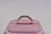 Load image into Gallery viewer, Vintage 14K Yellow Gold Vintage Channel Set Ruby &amp; Diamond Band
