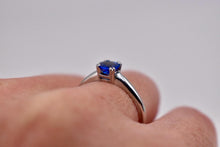 Load image into Gallery viewer, Art Deco Platinum Solitaire Sapphire Engagement Ring
