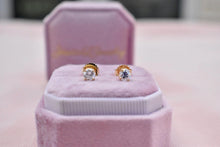 Load image into Gallery viewer, 14K Yellow Gold Round Natural Earth Mined Diamond Push Back Stud Earrings 0.98cts
