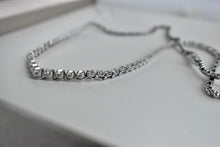 Load image into Gallery viewer, Beautiful 10K White Gold Vintage Round 4.00cts Natural Diamond Graduated V Shape Tennis Necklace
