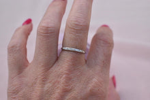 Load image into Gallery viewer, Vintage Art Deco 14K White Gold Single Cut Natural Diamond Channel Set Band
