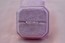 Load image into Gallery viewer, Vintage Art Deco 14K White Gold Single Cut Natural Diamond Channel Set Band
