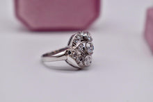Load image into Gallery viewer, Platinum Art Nouveau Revival Swirl Style Natural Multi Diamond Ring
