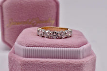 Load image into Gallery viewer, 18K Yellow Gold &amp; Platinum Vintage 1.50cts Five Stone Natural Diamond Anniversary Band
