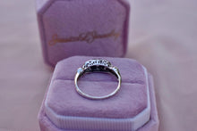 Load image into Gallery viewer, Vintage 18K White Gold Art Deco Filigree Square Shape Old European Cut Diamond Ring

