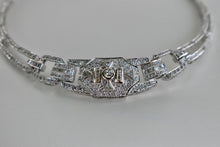 Load image into Gallery viewer, Beautiful 18K White Gold Vintage Art Deco Inspired 6.00cts Natural Diamond Statement Wedding Necklace
