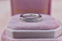 Load image into Gallery viewer, Vintage Platinum Natural Diamond 1.00cts Channel Set Anniversary Band
