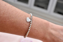 Load image into Gallery viewer, Preloved Vintage TCO Genuine Mini Pink Enamel Heart Beaded Bracelet Sterling Silver
