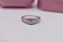 Load image into Gallery viewer, Vintage Platinum Art Deco Filigree Square Shape Old European Cut Diamond Ring
