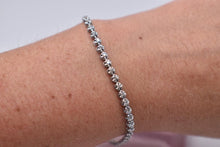 Load image into Gallery viewer, 10K White Gold Vintage Round 1.00cts Natural Diamond Illusion Style Tennis Bracelet

