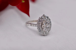 Reserved Listing for three Items Vintage 14K White Gold Art Deco Transitional Cut Diamond Three Stone Engagement Ring