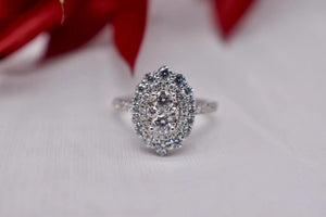 Reserved Listing for three Items Vintage 14K White Gold Art Deco Transitional Cut Diamond Three Stone Engagement Ring