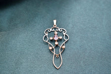 Load image into Gallery viewer, 10K Rose Gold Victorian Amethyst and Pearl Charm/Pendant
