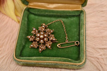 Load image into Gallery viewer, Antique Victorian 14K Yellow &amp; Rose Gold Pearl Flower Pin/Brooch
