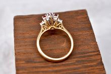 Load image into Gallery viewer, 18K Yellow Gold Vintage Ruby &amp; Diamond Cocktail Ring
